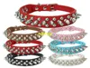 100 sztuk / partia Szybka Wysyłka Regulowany Nit Rive Spiked Studed Pet Puppy Dog Collar Neck Pasek 9 kolorów