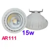 AR111 LED G53 E27 GU10 15W LED Reflektory Lampa Sufitowa Ściemniana QR111 Ciepłe chłodne białe żarówki LED 110 V 220 V CE Rohs ul