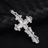 Kostenloser Versand Fine Jewellery Jesus Kreuz Anhänger Halskette Pullover Kette Zubehör WFN591 (mit Kette) Mischungsauftrag 20 Stück pro Menge