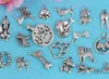 Vintage Silver Mixed Pattern Puppy Dog Paw Prints Dangles Beads Charms Pendant For Women Dress Bracelet Fashion Jewelry Findings 11818033