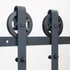 5- 12FT Vintage Industrial Spoked European Black Steel Sliding Barn Door Closet Hardware set Door Hardware Track Carbon Steel Set