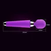 USB Uppladdningsbar Wand Massager Sexleksaker för kvinnor Silikon G-Spot Double Vibrator, Erotisk maskin, Vuxen Sex Produkter Q4201