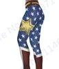 Wonder Woman Yoga Compression Pants Red Fitness Leggings Elastic Waist Sports Tights Women Blue Butter Lift Polyester Trousers
