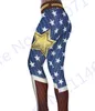 Wonder Woman Yoga Compressiebroek Rood Fitness Leggings Elastische taille Sportpanty's Dames Blue Butter Lift polyester broek