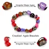 Charm armband hel-7 chakra helande kristaller natursten chips enstaka sträng kvinnor ametist jasper agate lazuli reiki bra174o