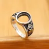 925 argent sterling 9x11mm ovale Cabochon semi-mont Ring Art Déco Engagement Anneau de mariage Men Fine Bijoux Réglage 7816782