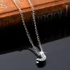 vente nouvel alliage diamant inscription ornements A-Z simple 26-lettre collier femme WFN004 (avec chaîne) mélanger l'ordre 20 pièces beaucoup