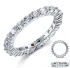 Victoria Wieck Bijoux De Luxe Marque Desgin 925 Argent Sterling Topaze Blanche Pierres Précieuses Rondes Femmes Mariage Bague De Fiançailles Bague Cadeau Taille 5-11