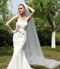 2017 Nowy welon ślubny Cut Edge Bridal Veil z grzebieniami jedna warstwowa biała kość słoniowa 3 m Długie zasłony katedralne Velos de novia Wedding Acceso2978