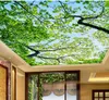 3d wallpaper on the ceiling Blue sky branches 3d ceiling wallpaper for bathrooms stereoscopic landscape ceiling