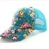 2017 Ny Floral Hat Baseball Cap Mesh Caps Sports and Leisure Visor Sun Hats Snapback Cap 6 Colors tillgängliga264j