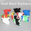 2.7 inch Skull Martian silicone Blunt Mini Travel silicone Bongs Water Pipe Glass Blunt Bubblers silicone Blunt skull Water Bong oil rigs