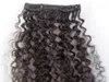 mongolian human virgin hair extensions with lacing cloth 9 pieces with 18 clips clip in hair kinky curly hair dark brown natural b8048829