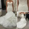 새로운 화려한 머메이드 웨딩 드레스 사우디 아라비아의 연인 Tulle Sweetheart Bridal Gowns Vestios De Novia