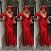 Custom Custom Nigérian Vestine à paillettes Robe de bal brillante ASO EBI Robes de soirée à manches longues Evénement Porter des robes de bal de style bon marché