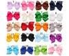 Kokarki do włosów klip elastyczne pasma do włosów Koreańskie 3 -calowe grosgrain wstążki włosy Baby Girl Akcesoria Butique Bowknot Ties HD3201