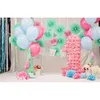 7x5ft babyens 1: a födelsedagfotografi bakgrundsblommor Ballonger Gullig nyfödd baby shower bakgrundsduk för fotostudio