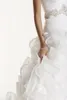 Ruffled Skirt Wedding Gown with Embellished Beading Waist Sweetheart Designer Organza Custom Made Bridal Gowns SWG492