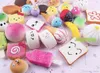 Hot10pcs/lot Squishies Toy Slow Rising Squishy Rainbow Sweetmeats Ice Cream Cake Bread Strawberry Bread Charm Phone Straps Soft Fruit Toys