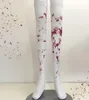 Scary Blood Stained Zombie Stockings Tights Cosplay Nurse Fancy Dress Blood Skeleton Stain Hosiery Thigh Long Socks white Festive supplies