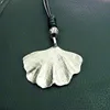 Collier tibétain en argent avec pendentif en forme de feuille de Ginkgo biloba, long pull Vintage, chaîne de personnalité pour femmes, prix d'usine, nouvelle collection