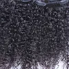 clip in afro haarverlängerung 100g 7 teile / los afroamerikaner clip in menschliches haar extensions