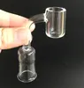 New Flat Top Quartz Banger with 3mm Thick 20mm OD Joint 10mm 14mm 18mm Male Female Quartz Domeless Nail
