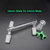 New 3 Joints Glass Drop Down Adapter With Reclaimer And 2pcs Keck Clip 14mm 18mm Female Male Glass Dropdown For Glass Oil Rigs