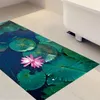 Imperméable à l'eau antidérapant Lotus étang autocollants de sol tapis pour enfants chambre décalcomanies décor à la maison paysage salle de bain autocollant mural décoration