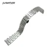 Jawoder Watch Band 12 14 16 17 18 19 20 21 22 23 24mm Ren solid rostfritt stål Polering Watch Rem Distribution Spänne Armband