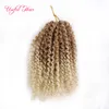 Hot Sell Malibob Crochet Hair 8Inch Kinky Curly Marley Braid Kanekalon Syntetiskt hårförlängning Marlybob Bug 3pcs/Lot Crochet Braids Hair