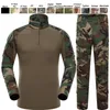 Skjutskjorta Battle Dress Uniform Tactical BDU Set Army Combat Clothing Camouflage US Outdoor Woodland Hunting Uniform No05-007