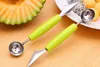 da DHL o EMS 300 pezzi Acciaio senza stalinista Double-end Melon Baller Scoop Frutta Cucchiaio Gelato Sorbetto accessori da cucina gadget