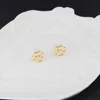 hollow pet cat dog lover paw print stud Puppy cute animal footprint gold silver plated earrings free shipping