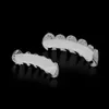 Bio koper 18 k vergulde hiphop bling sieraden tanden grillz caps top bodem gouden grill set tanden socket hallowmas partij rekwisieten