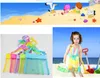 5color Wholesale Blanks Children Mesh Shell Beach seashell Bag Kids Beach Toys Receive Bag Mesh Sandboxes Away