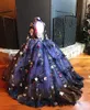 2017 Pretty Fairty Flower Girls Dress High Neck Long Sleeve 3D Floral Apliques Girls Pageant Dresses Custom Made Flowers Birthday Dress