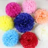 Großhandel-5PCS 4 (10CM) Heißer Verkauf Seidenpapier Pom Poms Hochzeit Party Dekoration Papier Blume Für Hochzeit Auto Dekoration /Garten Liefert