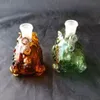Color small frog hookah pot , Water pipes glass bongs hooakahs two functions for oil rigs glass bongs