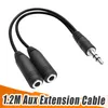 Kable konwersji audio 3,5 mm mężczyzna do żeńskich słuchawek jack splitter adapter audio kabel hurtownie