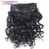 Brazilian Virgin Human Hair Kinky Straight Clip In Hair Extensions 100g Body Wave Natural Color Kinky Straight Clip In Hair Extens2094455