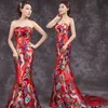 Seksi Günlük Kadınlar Elbiseler Çin Uzun Düğün Parti Elbise oryantal qipao Çin tarzı gece elbisesi geleneksel Çin cheongsam