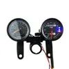 12 V Motorcycle Scooter Zwart LED Kilometerteller Snelheidsmeter Meter en 13000RPM Toerenteller met beugel voor Yamaha SR XV RX Cafe Racer Suzuki Honda