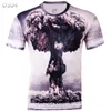 T-shirt in cotone moda uomo nuovo T-shirt manica corta stampa 3D Design immaginazione colorata T-shirt casual slim O collo