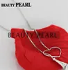 Bulk of 3 Pieces Sterling 925 Silver Box Chain Heart Pendant Mounting Necklace Jewellery Necklace Blanks for Pearls