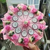 1000 piezas creativo dulce mariposa cinta pastel dulces cajas + flor + tarjeta boda Favor regalo caja de papel envío gratis