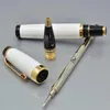 Famous Limited Edition fashion roller ball pen series number White Ceramic gift pens with random gem stone