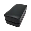 202*107*86MM Cigar Humidor Cigarette Box make in Black grain leather Cigar humidors which can hold 6 Cigarettes