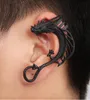 Punk Style Dragon Ear Cuffs Gothic Antik Silver / Guld / Svart Inga Piercing Ear Clips Womens Night Club Tillbehör