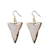 Natural stone geometry shape earrings gold plated arrow design earrings for women jewelry